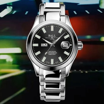BALL 波爾 B2_Engineer III 經典色自體發光微型氣燈機械錶-黑40mm(NM9036C-S1C-BK)