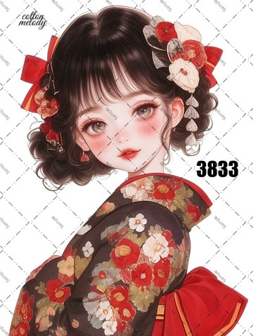 original sticker no.3833 人物貼紙 原創貼紙 原創人物貼紙 裝飾貼紙 cotton melody