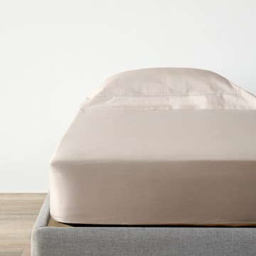 克萊歐素色1000織埃及棉床包雙人 裸沙棕