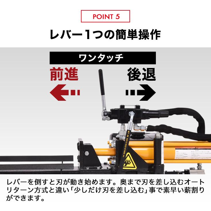 エンジン 薪割機 薪割り機 小型 粉砕力12トン 6.5馬力 HG-MKWR12TS