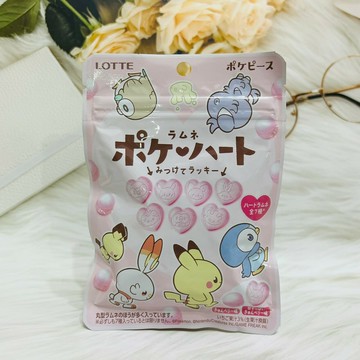 日本 LOTTE 寶可夢圖形 心型莓果汽水糖 愛心糖 寶可夢糖 40g 包裝隨機出貨｜全店$199免運