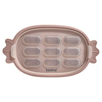 haakaa 矽膠副食品分裝盒 + 蓋子 8ml*9格  粉膚色  72ml  1個