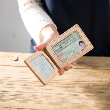 材料包 DIY擦蠟皮駕駛證套 自己動手縫線制作 復古真皮證件套