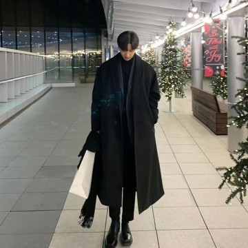 正韓大衣 風衣外套 大衣 長版大衣 外套男 大衣外套 長版大衣男 毛呢大衣 冬季大衣 羊毛大衣 套裝 L1228