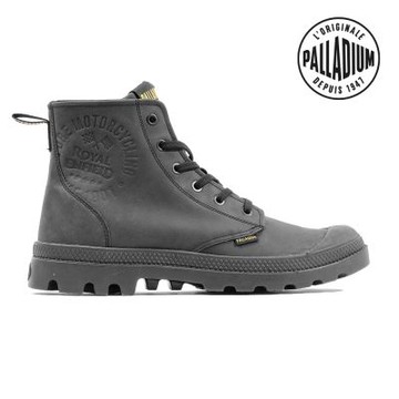 PALLADIUM PAMPA CONTINENTAL LTH皇家恩菲爾德聯名經典皮革軍靴/休閒鞋-男鞋/女鞋-黑
