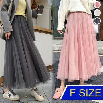 【韓國K.W.】韓國紗裙完美結合多層紗裙(網紗/百褶裙/半身裙/長裙)