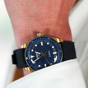 VULCAIN 窩路堅  潛水員系列 男錶 手錶 機械錶-661170A37.BOR200/金色38mm