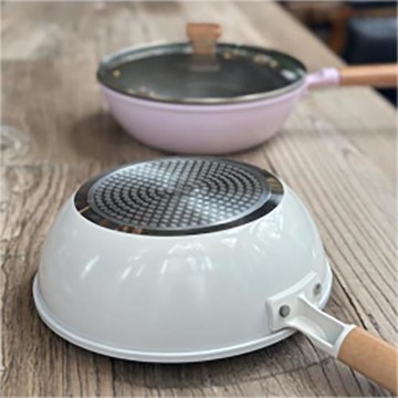 初日本！不粘鍋煎炒鍋平底鍋電磁爐燃氣灶專用炒鍋炒菜輕便沾家用