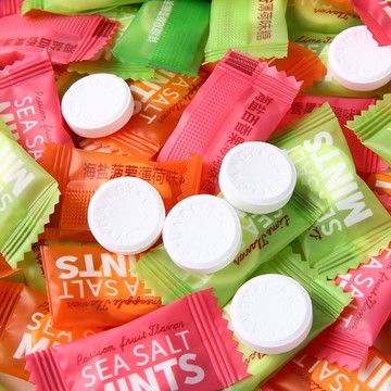 【台灣現貨 快速發貨】無糖薄荷糖 海鹽薄荷糖 1顆提神 VC含片薄荷糖酒店 餐廳 招待糖 提神薄荷糖