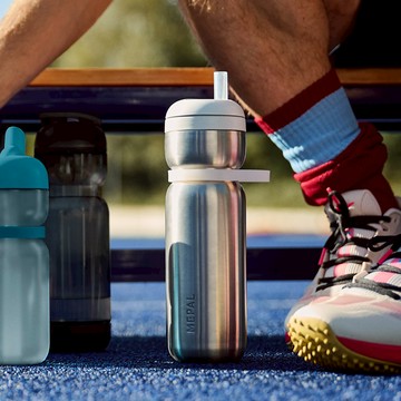 Mepal Twist 不鏽鋼運動吸管杯600ml（共五色） - 珍珠白