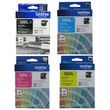 Brother LC569XL-BK+LC565XL-C/M/Y 原廠墨水4色組