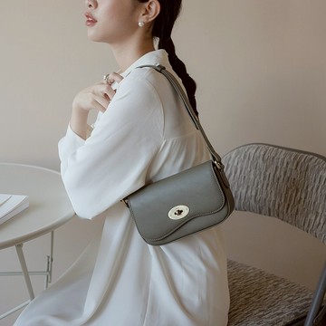 流線型肩背包-墨綠色