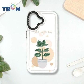 TRON IPHONE 16 清新文青風格盆栽 MAGSAFE 磁吸 防摔 太空殼 透黑 手機殼