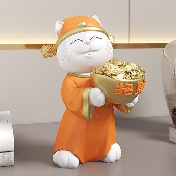 招財貓擺件家用客廳裝飾創意財神爺喬遷之喜禮品高檔開業開店禮物 雙11全館免運