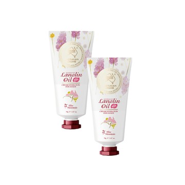 澳洲 G&M 花漾水潤鴯鶓油綿羊護手霜含維他命E-藍色山脈(70g/支 2 入組)