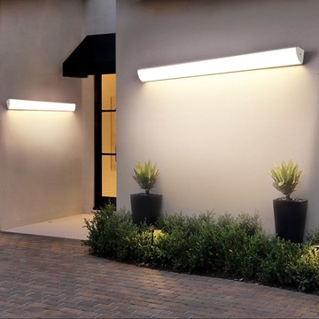 戶外庭院壁燈 壁燈戶外led超亮長條燈別墅庭院門前露臺燈室外防水