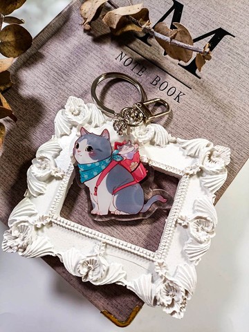 ME197_親子貓5 Parent-Child cat5 /晶透吊飾