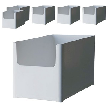 GAKYU 萬用整理收納盒  L(27.8 x 14 x 15cm)  白色  6個