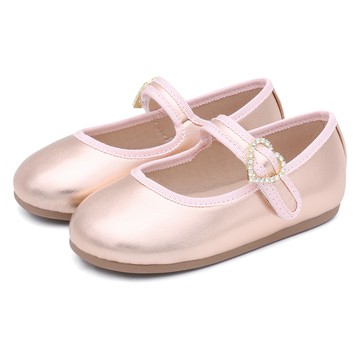 kiphant 女童閃耀光澤瑪麗珍鞋 U-06  170  玫瑰金