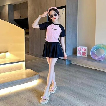 Healthy baby 新款夏季兒童泳衣分體裙式女孩高顏值游泳衣女童泳裝中大童游泳衣 兒童泳裝 泳衣 女童泳衣