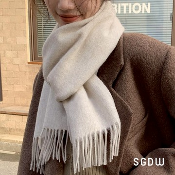 【SGDW】北歐冷色調 情侶款 純羊毛圍巾