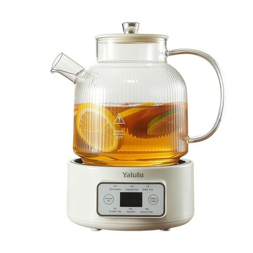 養生壺 養生壺 多功能玻璃煮茶器 家用燒水花茶壺 功率500W 高硼矽玻璃材質 智慧保溫 美規110V