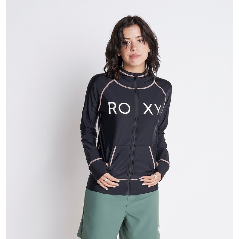 roxy ロキシー ラッシュガード RASHIE PARKA レディース BLK 通販 LINEポイント最大GET | LINEショッピング