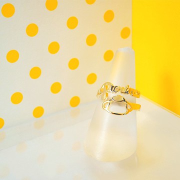 布丁狗25週年系列-Purin Symbol 布甸狗經典外框純銀戒指