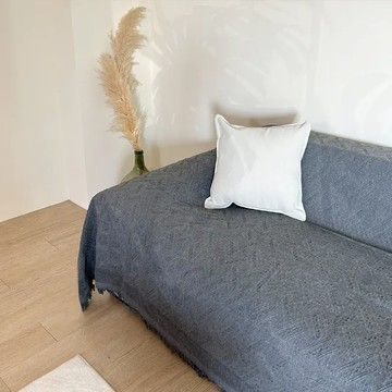 編織沙發布  340 x 180cm  波西灰  1件