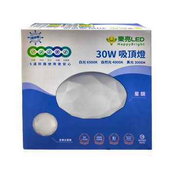 HAPPYBRIGHT 樂亮LED照明 輕快裝 吸頂燈 30W  星鑽