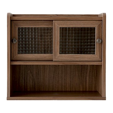 MARKET B Polabo 雙門雙層收納櫃  47 x 20 x 42cm  深棕色