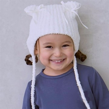 petit main 品牌旗艦店 馬卡龍貓耳針織帽 【日本直接出貨】