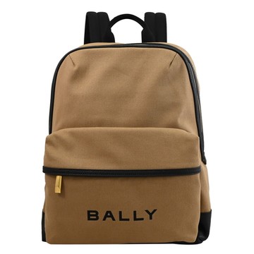 BALLY TRECK 簡約LOGO帆布商旅休閒雙肩大後背包(卡其)