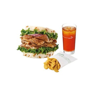 【摩斯漢堡】C538超級大麥薑燒珍珠堡+月亮薯條+冰紅茶(L)好禮即享券