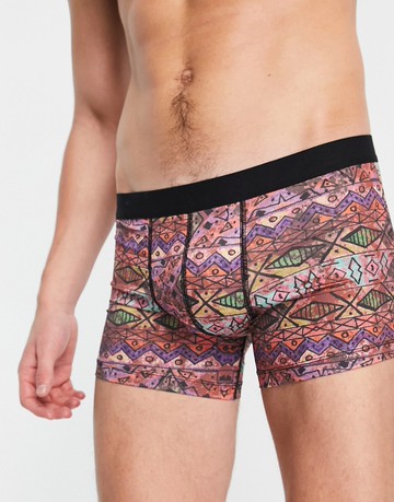 ASOS DESIGN jersey trunks in multi animal print