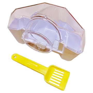 LillipHut 麗利寶 愛鼠外接式便盆 三角形鼠廁 附帶篩沙鏟  透明色 + 白色  1個