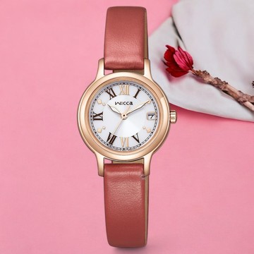 CITIZEN 星辰 wicca 系列 太陽能錶 女錶 手錶-KH4-963-14/紅色24mm