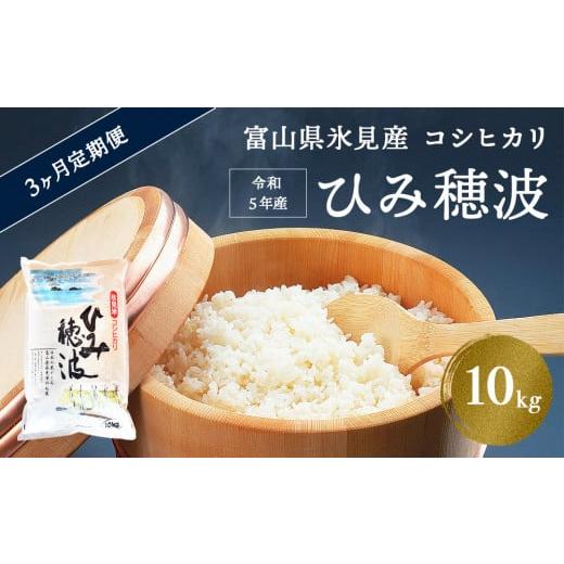 ふるさと納税 富山県 氷見市 ＜3ヶ月定期便＞ 令和5年産 富山県 氷見産 コシヒカリ 《ひみ穂波》 10kg