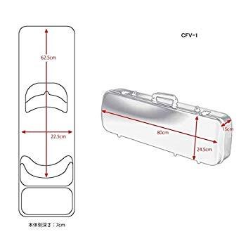 バイオリンケース カーボンマック CFV-1S サテン シャンパンゴールド