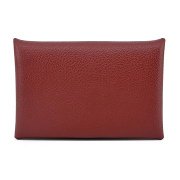 Hermes 愛馬仕 經典Calvi系列釦式名片/卡夾(55愛馬仕紅)