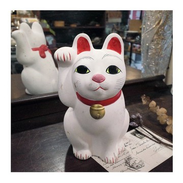 日本老件.東京豪德寺招財貓招福貓擺飾.高18.5cm.擺件