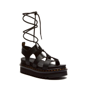 Dr. Martens 馬汀 Nartilla Athena 皮革角斗士黑色涼鞋女款