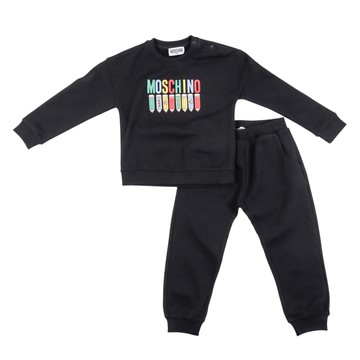 MOSCHINO Kids 兩件組-  logo長袖衛衣長褲