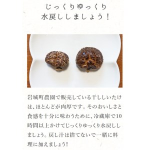 岩城町農園 原木干ししいたけ 香信（こうしん）詰め合わせ 120g