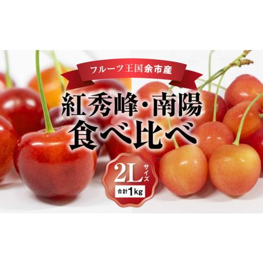 ふるさと納税 北海道 余市町 2024年発送令和6年産 フルーツ王国余市産 紅秀峰 南陽 食べ比べ 2Lサイズ 各500g 計1kg ニトリ観光果樹園 さくらんぼ…