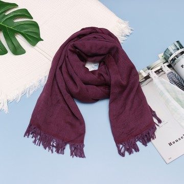 日本今治羽織圍巾-葡萄酒色(羊毛+棉)