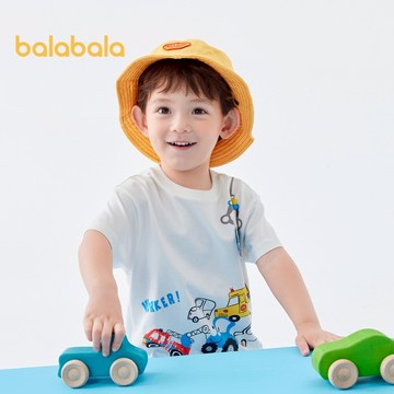 巴拉巴拉童裝男童短袖兒童t恤小男孩上衣卡通2024新款春夏純棉潮流