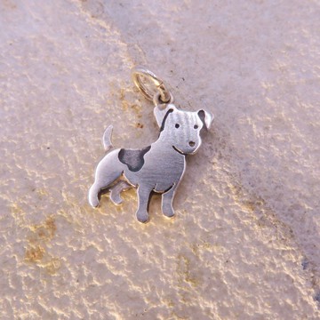 傑克羅素 - 純銀迷你狗狗墜飾