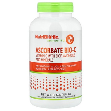 NutriBiotic, 機體防禦力，抗壞血酸 Bio-C，含生物類黃酮和礦物質的維生素 C，16 盎司（454 克）