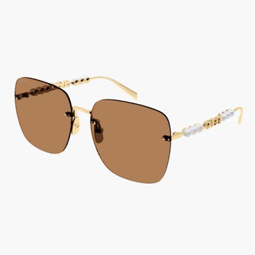 【GUCCI 古馳】方形無框太陽眼鏡(GG1923SA-003)